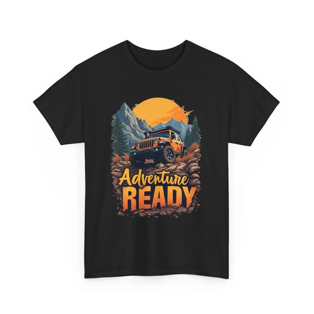 Mountain Adventure T-shirt Tops Tees Unisex | 4x4 Car on mountain tops T-shirt Tops Tees Unisex