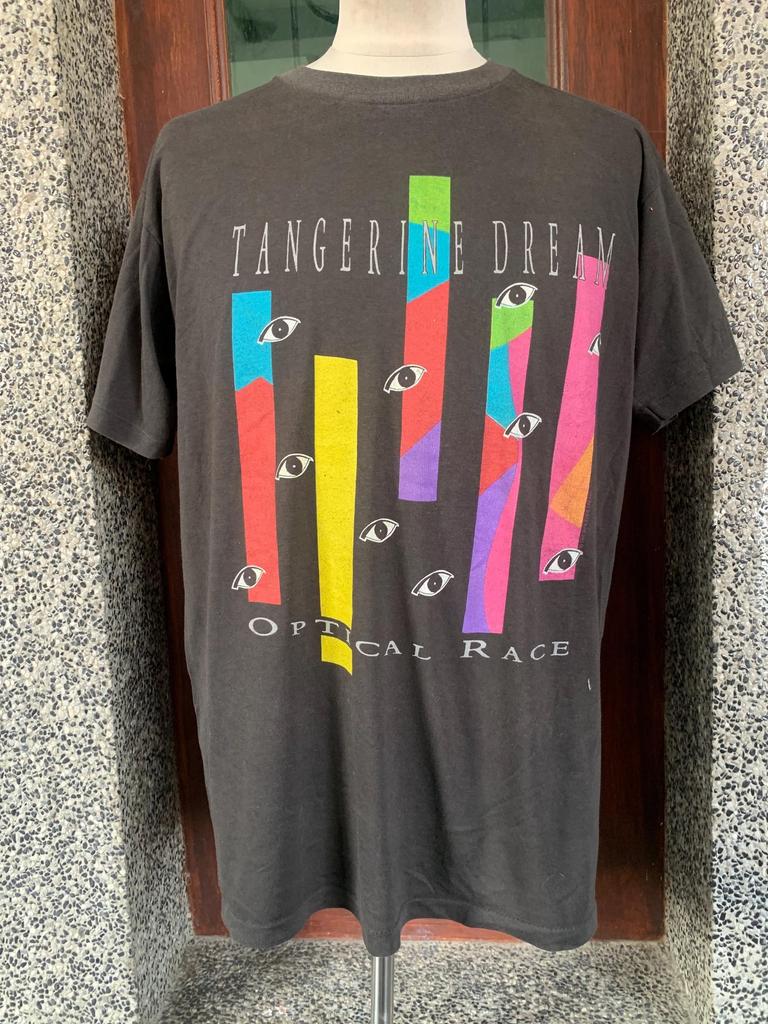 Vintage 80s Tangerine Dream Optical Race Concert Electronic Music Band T shirt