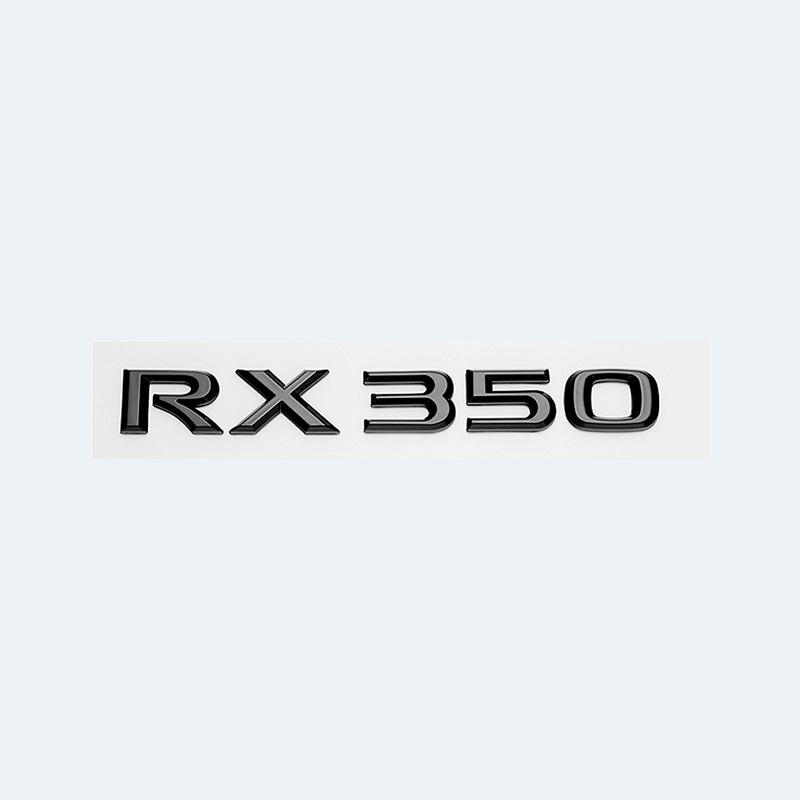 usjp2 3D ABS Gloss Black Car Rear Trunk Badge Sticker For Lexus RX Series RX200t RX270 RX300 RX350 RX450h RX450hL HYBRID Emblem