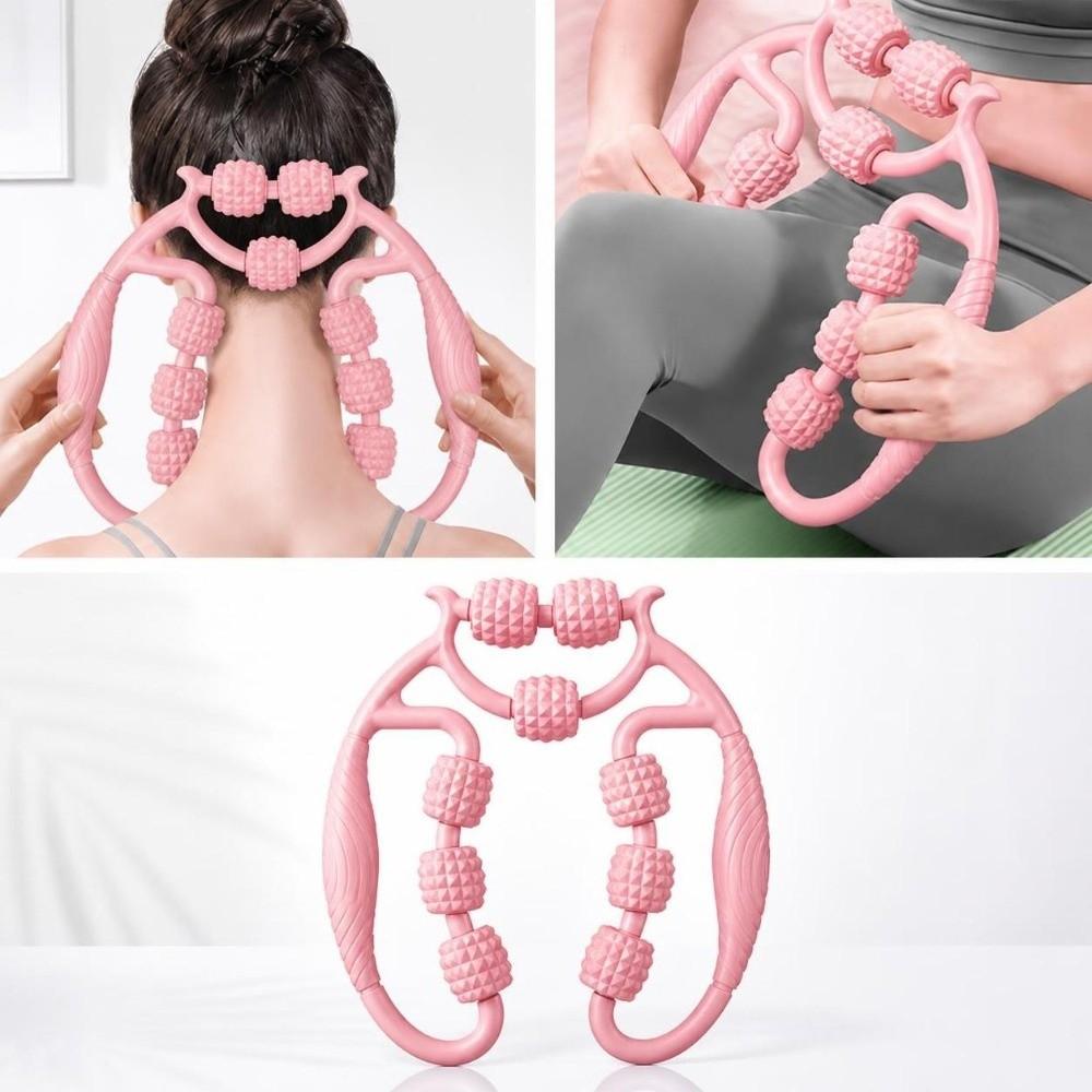 Reusable Muscle Roller Massager 360 Degree 9 Wheels Leg Massager Circular Leg Clamps for Waist