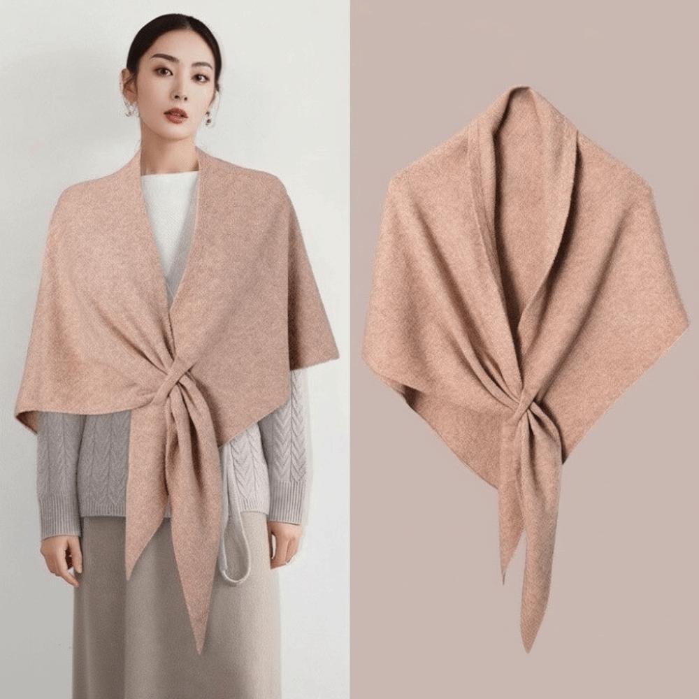 Cashmere Knitted Triangle Scarf Korean Style Winter Shawl Soft Cape Wraps Women/Men