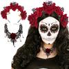 Новинка, мексиканская роза, корона, ободок для волос, День мертвых, головной убор для женщин