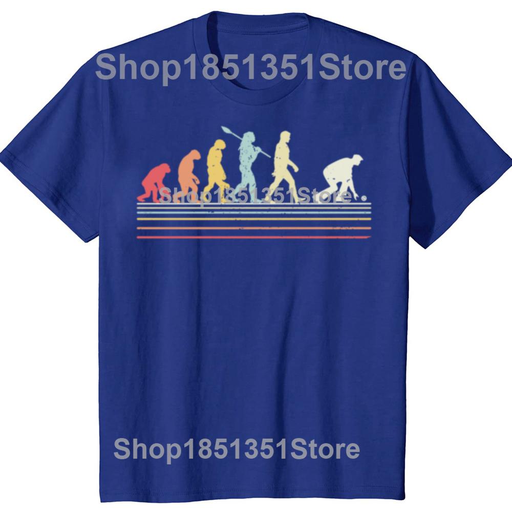 Vintage Bowling Funny Lawn Bowls Evolution Of Man Graphic Tshirts Men Fashion Casual Tshirt 100 Cotton Loose Oversized T Shirt