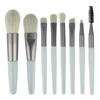 Makeup Brush Set 8-Piece Mini Travel Soft Makeup Brush Set Portable Eyeshadow Brush Foundation Eyelashes Concealer Blush