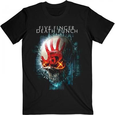 Футболка унисекс с изображением черепа и интерфейсом Five Finger Death Punch для взрослых