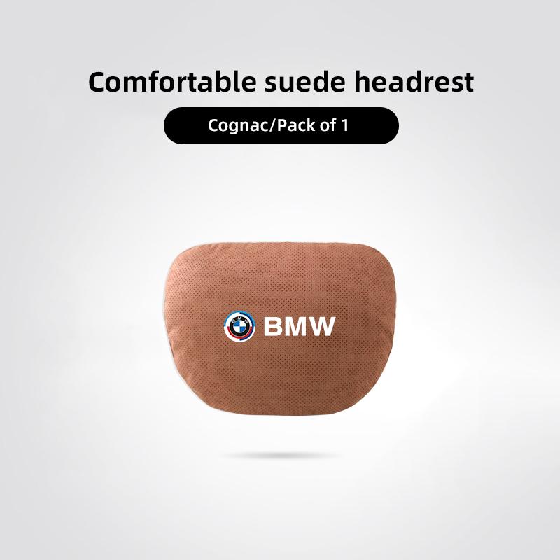Soft Suede Car Headrest Seat Neck Support Cushion Interior Accessory For BMW E90 G80 M3 G30 M5 F82 F83 F20 F21 G42 F95 F96 G06 M