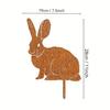 Садовый колышек из металла Rustic Rabbit - силуэт ржавого кролика, украшение двора для декора фермерского дома, идеально подходит для Рождества и Пасхи