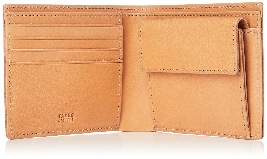 Кошелек бифолд TK Surface Accessory Бежевый [Takeokikuchi] Мужской