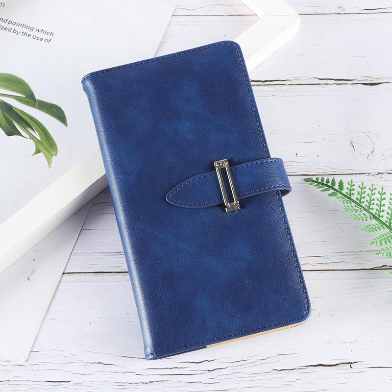 (можно выгравировать логотип) Карманный деловой блокнот формата А6, небольшой кожаный блокнот с пряжкой, студенческий дневник путешествий, справочник, книга записей встреч.