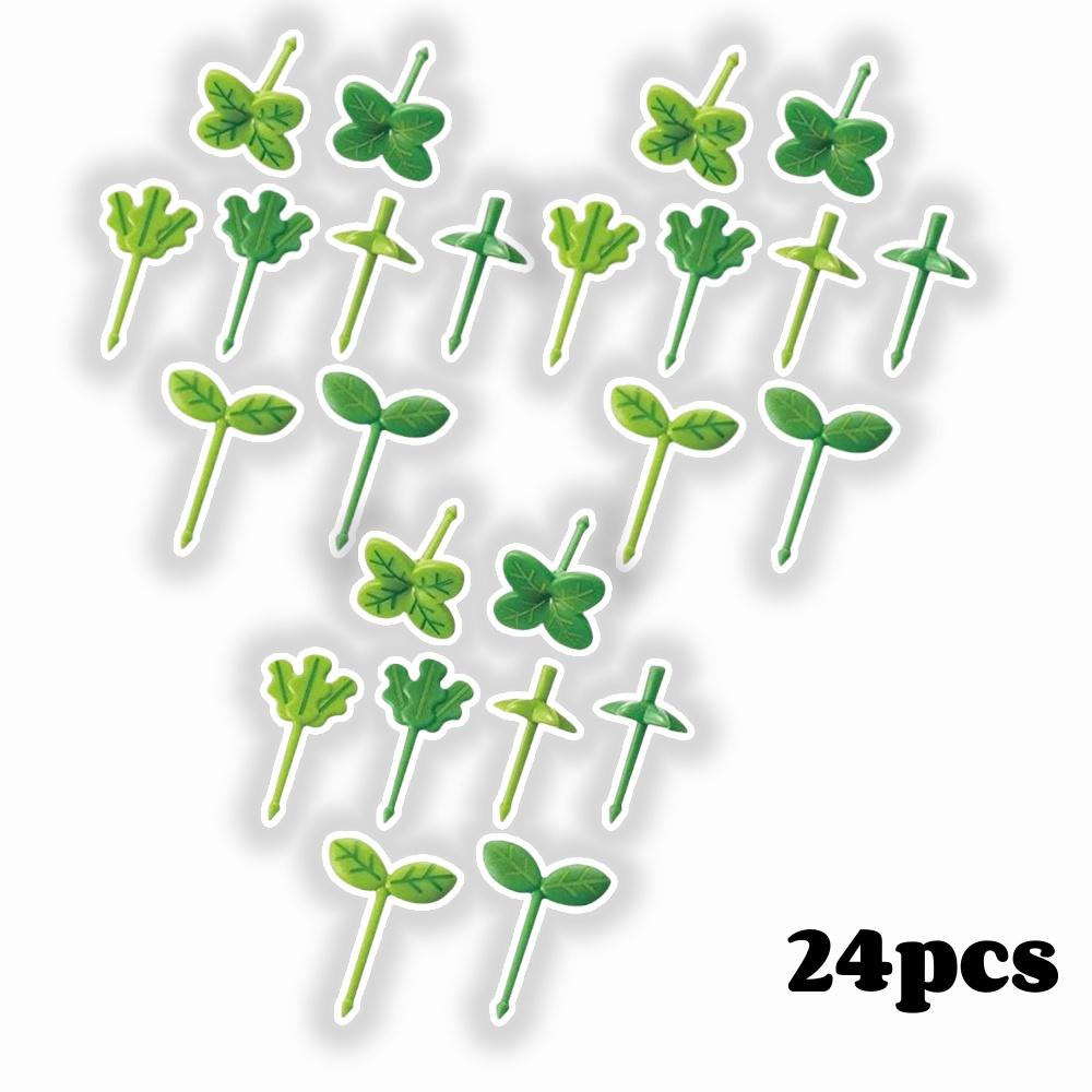 8 шт. Вилка для фруктов, зубочистка, четырехлистный клевер, палочка для украшения десерта, салата, ланч-бокса, еда для бенто, праздничные принадлежности для декора