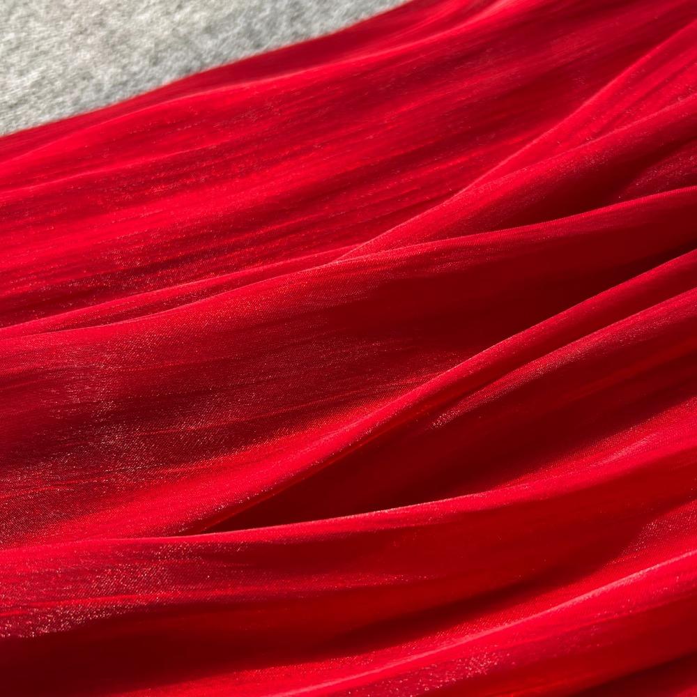 Новое элегантное платье с воротником-стойкой и рукавом-фонариком Mujer, облегающее платье с рюшами и большими качелями, тяжелый халат с кисточками и цепочкой, платье Moda во французском стиле