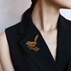 Yousheng Bird Shape Brooch Sparkling Faux Crystals Magpies Lapel Pin Retro Noble Bird Scarf Brooch Wedding Jewelry Gift