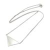 [P4369] - Silver 'Triangles' Necklace (rhodium-plated) - 45 Cm 25x12 Mm