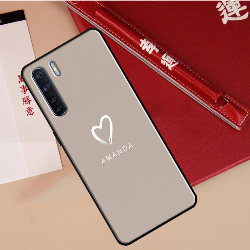Пастельный чехол с инициалами на заказ Для OPPO A96 A76 A16 A17 A57 A77 A57s A15 A5 A9 A31 A53 A52 A72 A93 A54 A74 A94