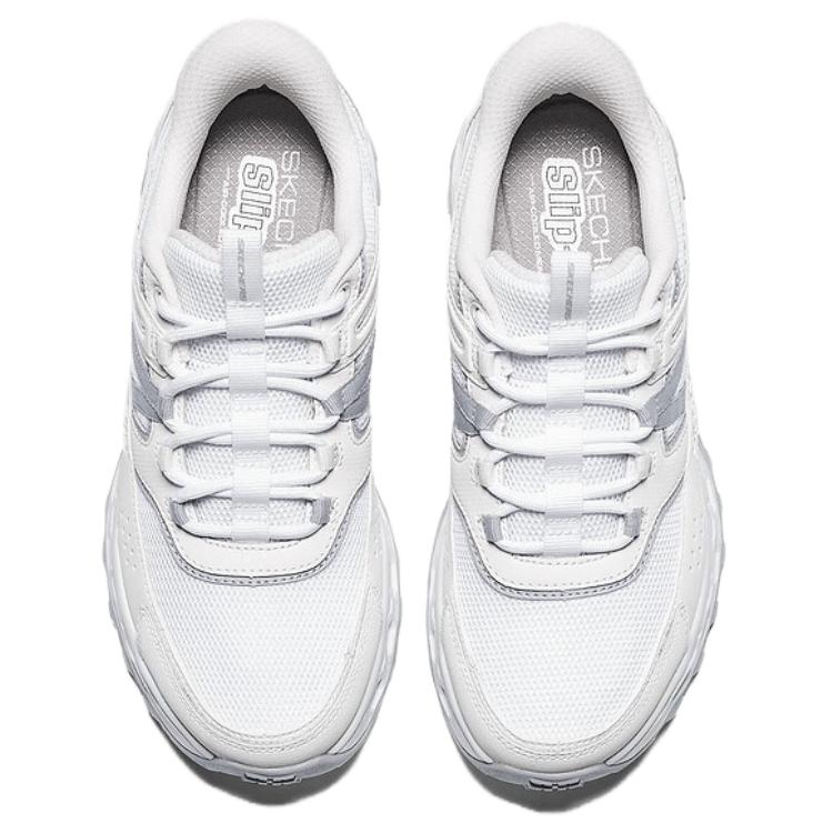Skechers OUTDOOR Textile, Synthetic Leather Low top Casual Shoes Women's White Gray 180278-WGY