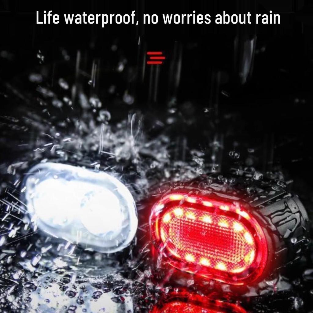 USB Rechargeable High Brightness Bicycle Front & Rear Lights for Night Riding