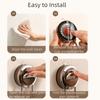 Wall Mounted Suction Cup Hook Traceless Removable Shower Hooks Space Saving Waterproof Bathroom Towel Hooks Bathroom