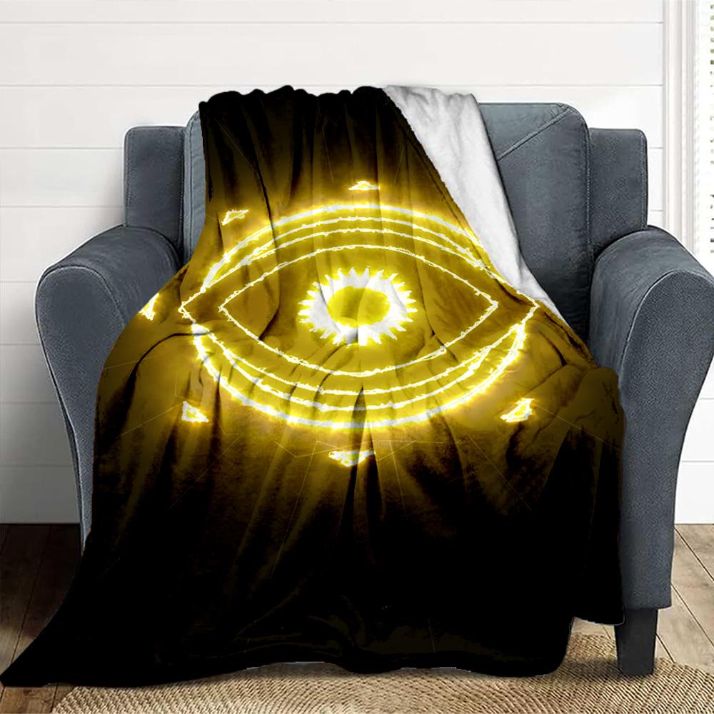 Eye Fire Flannel Blanket Throw Blanket Soft Warm Sofa Bed Camping Car home Decor Unique Christmas Gift C9302