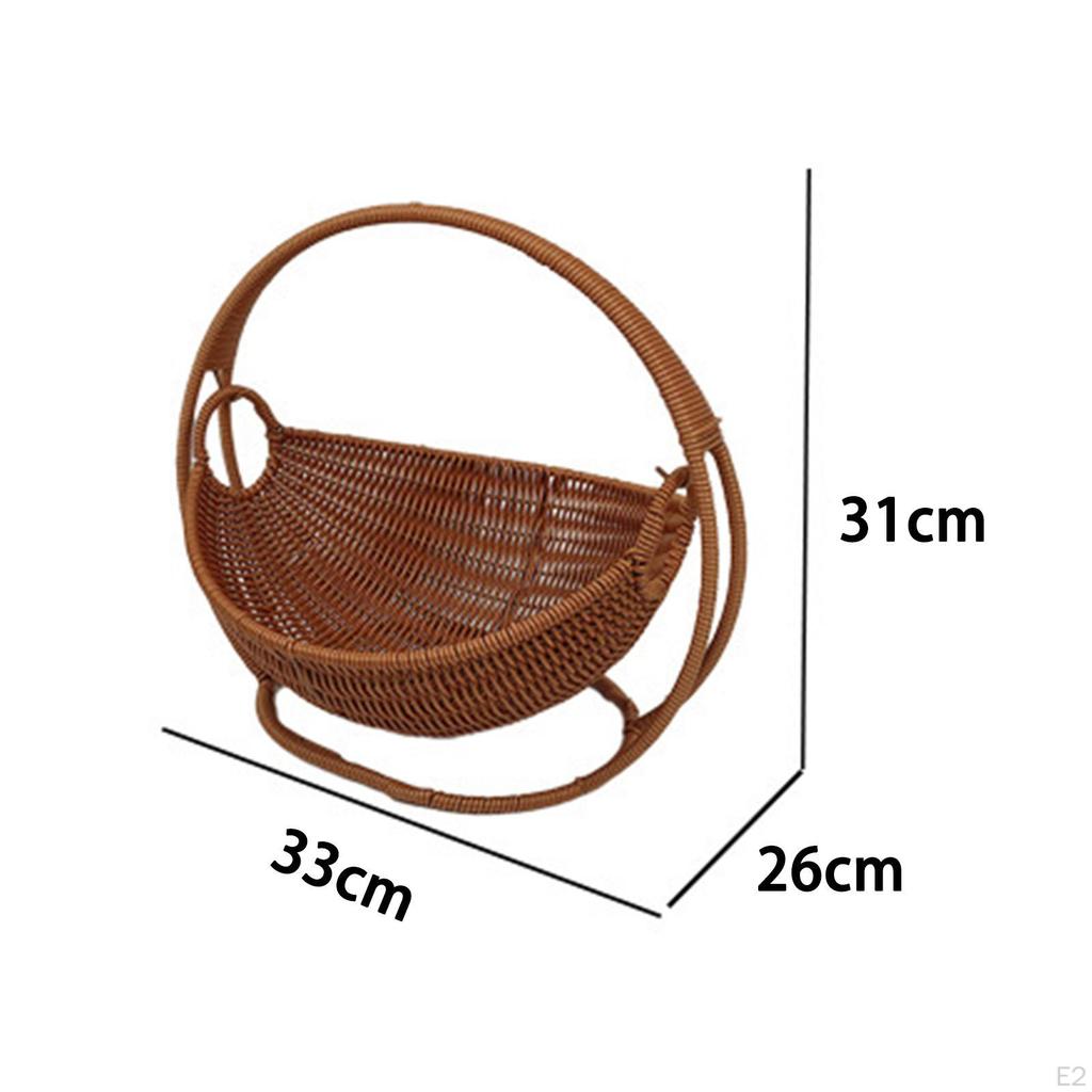Корзина ручной работы с ручками. Держатель для фруктов. Многофункциональная кухонная стойка для хранения продуктов питания.
