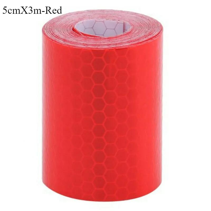 1 шт. 3 метра Автомобильная светоотражающая лента Предупреждающая наклейка безопасности для автомобиля Светоотражающая защитная лента Полоса Пленка для грузовиков Автомобилей Мотоциклов