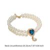 Necklace for Pets with Pearls Adjustable Dog Collar for Small Breeds