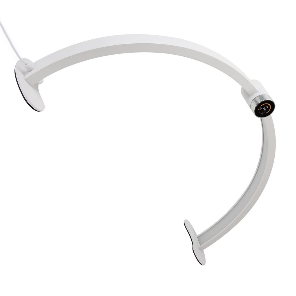 Half Moon Desk Lamp 27 Inch 40W 3000 To 6000K Dimmable Half Moon Nail Light with LED Clock Display