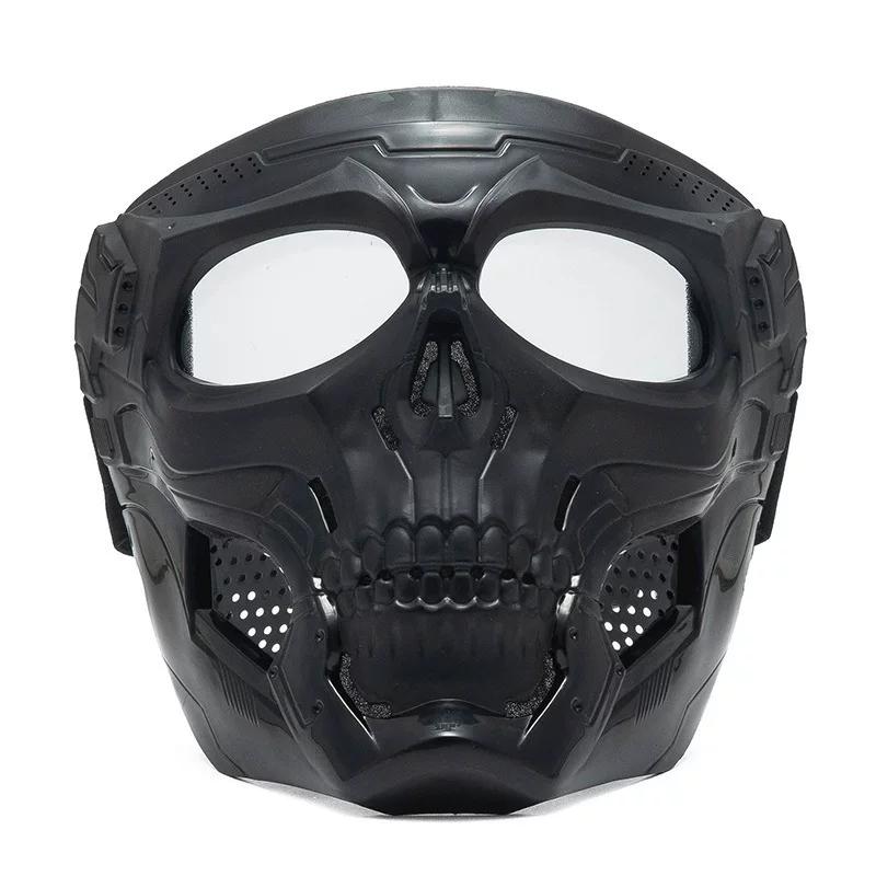 Goggles, face shield, full face impact resistance, tactical mask, outdoor military fan anti-fog mirror, riding Harley glasses mask