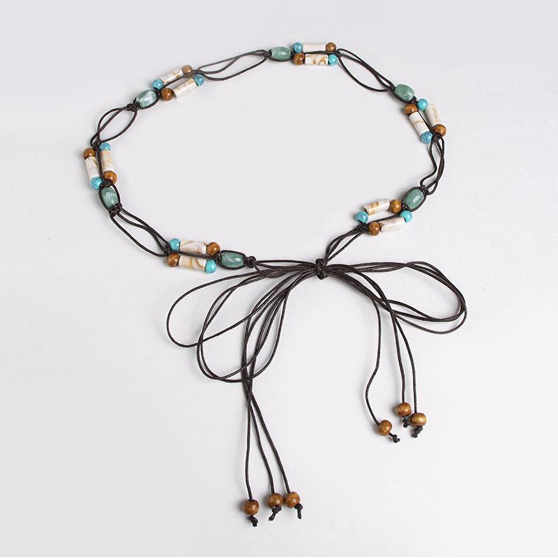 Богемный пояс Этнический стиль Декоративный пояс Повседневный стиль для отпуска Пояс-веревка на талию Женский пояс