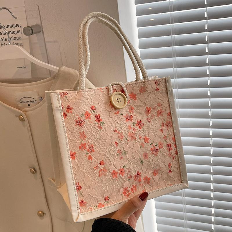Корейская версия Ins Mini Tote Bag для женщин, новая модная студенческая универсальная сумка на одно плечо для ланч-бокса