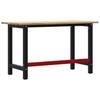 Workbench 140x60x81.5 cm Solid Oak