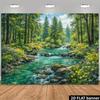 2D Мирный лесной речной пейзаж Фотофон