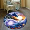 Modern Yin and Yang Round Carpet Gossip Round Carpet Living Room Bedroom Carpet Non-slip Carpet Photography Props Birthday Gift