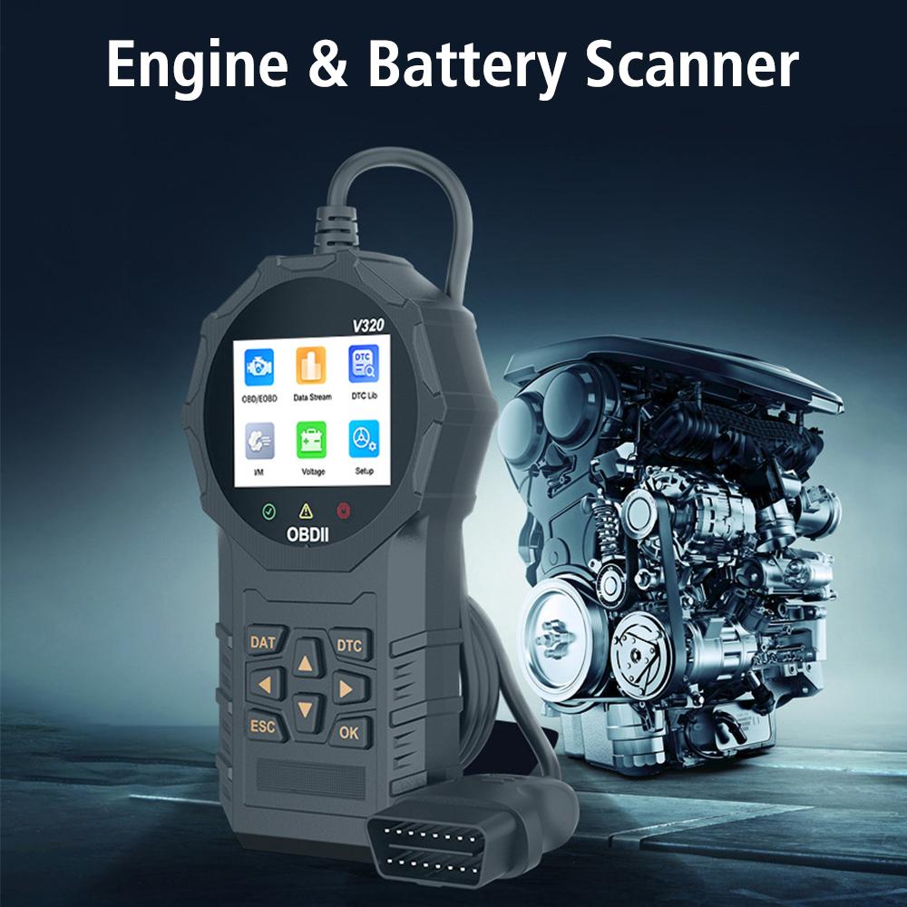 OBD2 Code Reader Многофункциональный V320 Цифровой Дисплей Универсальный Сброс Кодов Неисправностей Тестер Аккумулятора Двигателя Диагностические Инструменты Для Автомобиля OBD 2 Сканер