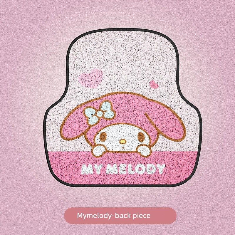 Hellokitty Car Foot Mat Filiform Pad Single Piece Neutral Protective Car Non Slip Carpet Foot Mat Anti-Dirty Mat