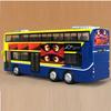 1:43 Kids Toys Double Decker Bus Cool Metal Vehicle Cars Model for Music Pull Back Cars Miniatures