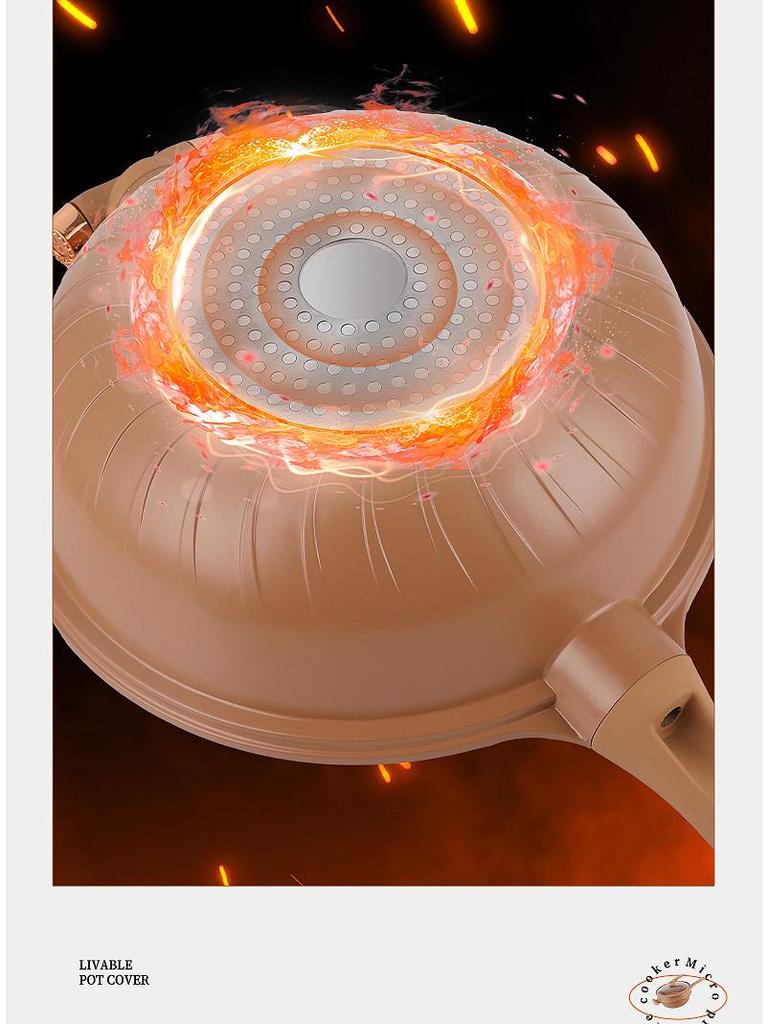 Бездымная керамическая газовая плита с антипригарным покрытием и индукционная сковорода