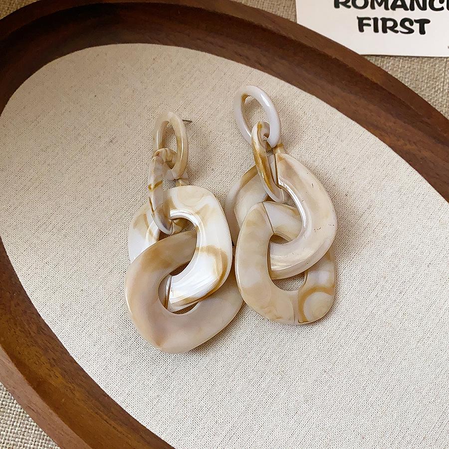 Серьги-подвески Геометрические с бантом Сердце леопарда Серебряная игла - Трендовый корейский стиль для женщин