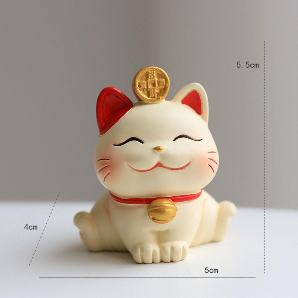 Shake Head Lucky Cat Car Decoration Waving Arm Maneki Neko Ornament  Desktop Decoration