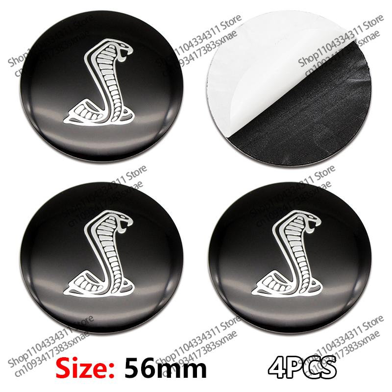 RFV6 Car Exterior Decorative Accessories Wheel Hub Center Cap Stickers Accessories 4Pcs 56mm 60mm 65mm For Ford Focus MK2 MK3 Mondeo