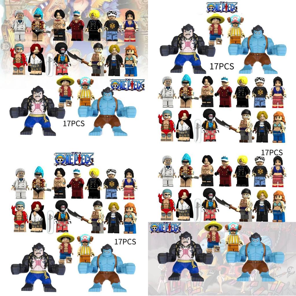 Коллекционный набор игрушек One Piece Король пиратов Шанкс Белоус Эйс Сабо Кошмарный Луффи и Манки Д.. Конструктор Луффи