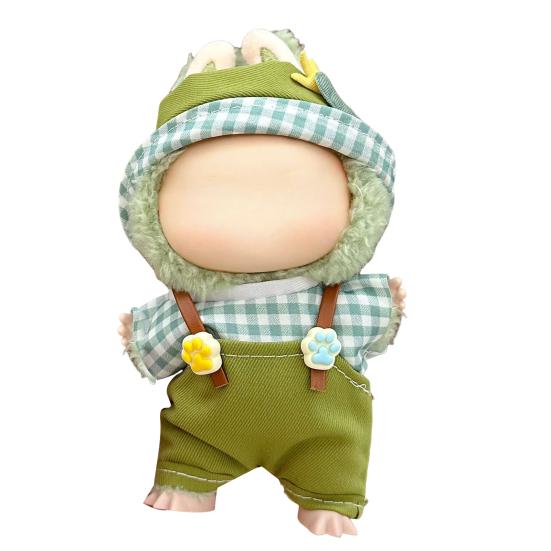 Комплект одежды для куклы 17 см Шляпа Комбинезон Наряд для куклы Одежда для игры Модные аксессуары для легкого одевания