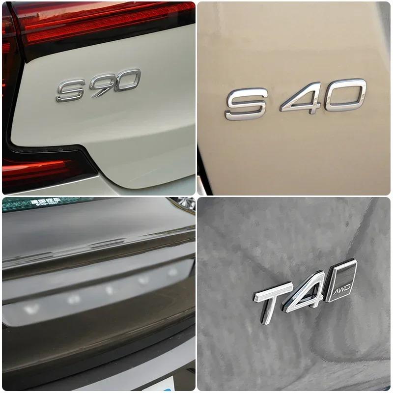 3D Автомобильная наклейка XC90 AWD D2 D3 D4 D5 D6 D7 T8 V8 Объем Двигателя Шильдик Наклейка на Заднюю Часть Для Volvo V40 V60 S60 C30 S90 Аксессуары