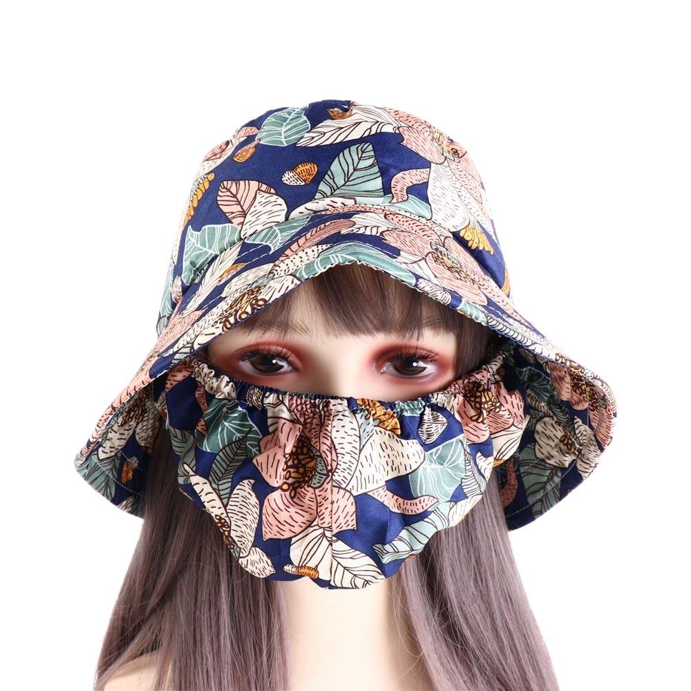Face Mask Sunscreen Mask Cover Face Cap Bucket Hat Fashion Women Sun Hat Farm Work