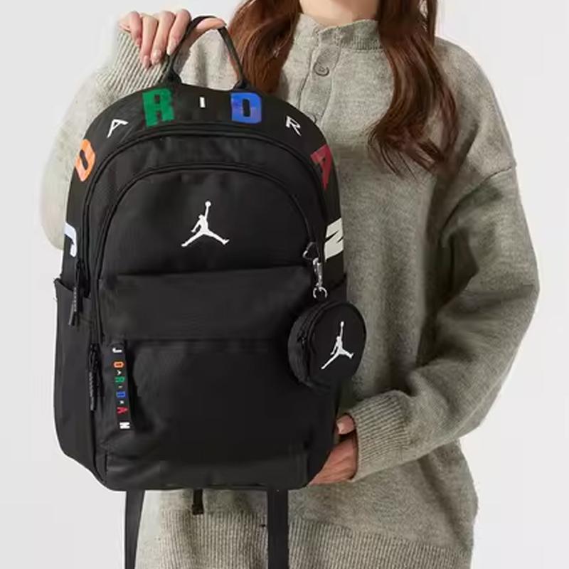 New Jordan Polyester Backpack Unisex Black JD2513158AD-002