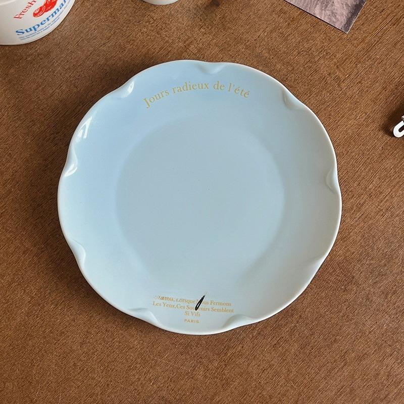 Корейский Инс Стиль Десертная Тарелка Винтажная Французская Керамическая Завтрачная Тарелка Тарелка для Хлеба и Торта Элегантная