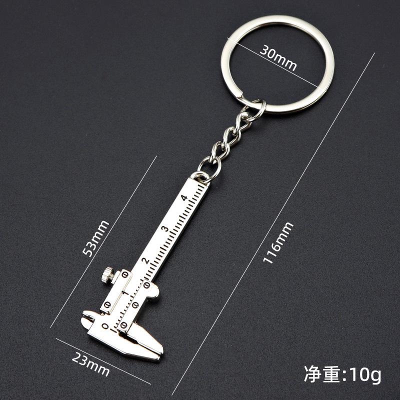 Simulation Mini Caliper Key Chain Movable Wrench Key Chain Screwdriver Tool Pendant Tide Man Car Key Chain Men's Keychains Keyrings