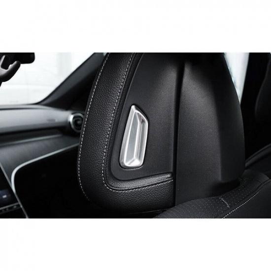 Для Benz C-Class W206 Декоративное кольцо кнопки регулировки Серебристая сталь Подголовник сиденья -23