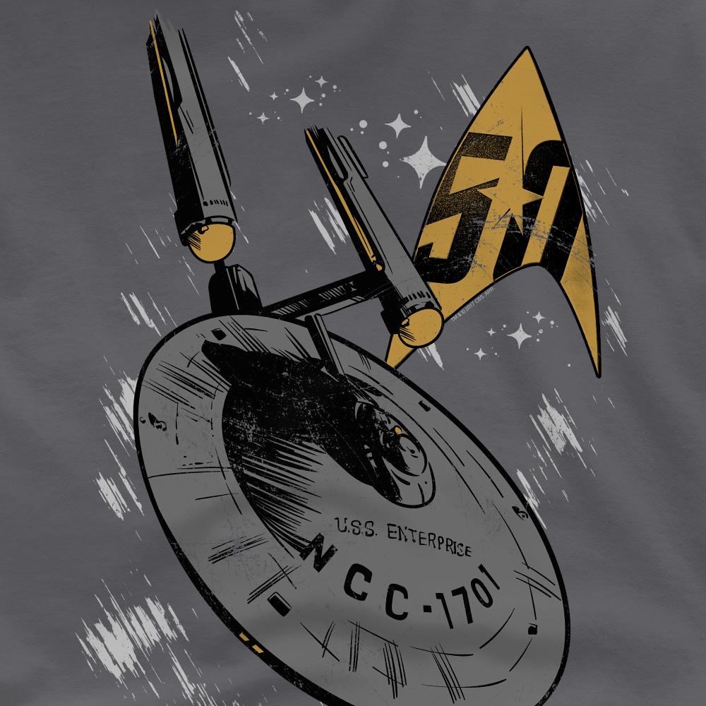 Star Trek Mens Enterprise Dash T-Shirt