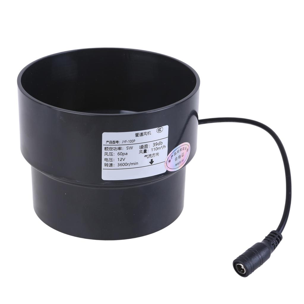 Энергоэффективный 12 В канальный вытяжной вентилятор с редуктором 110 мм на 100 мм, подходящий для ванной комнаты, кухни, домика для домашних животных со скоростью 3600 об/мин