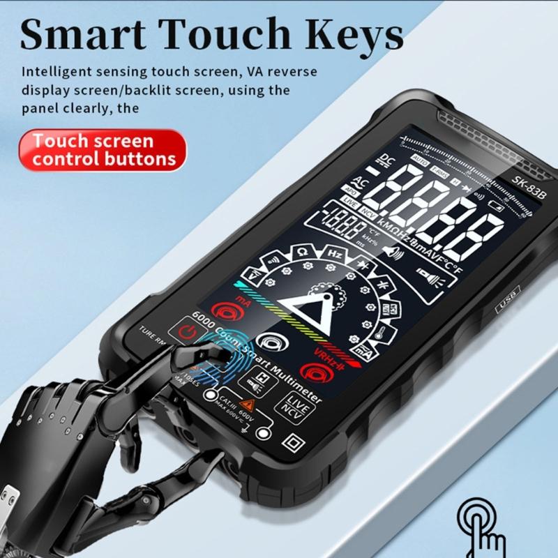 High Precisions Digital Multimeter with Large LCD Display & Auto Ranging Functionality Portable Handheld Multimeter